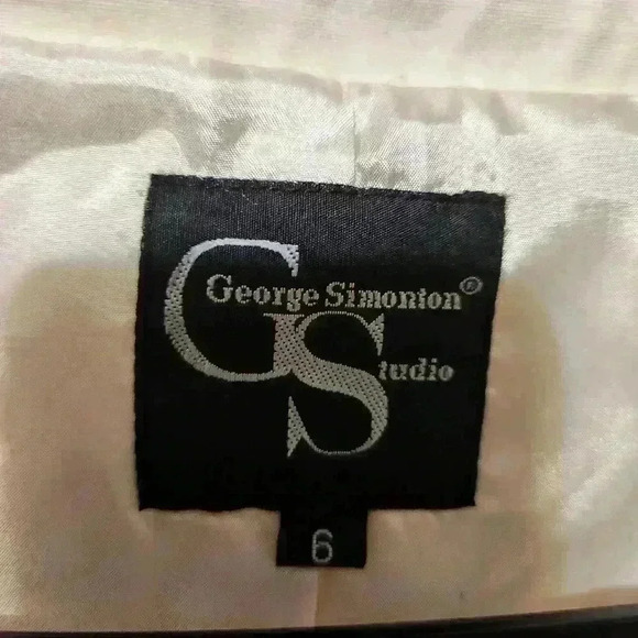 George Simonton Studio Womens Sz 6 Ivory Water Repellent Above Knee Button Coat - Picture 3 of 6